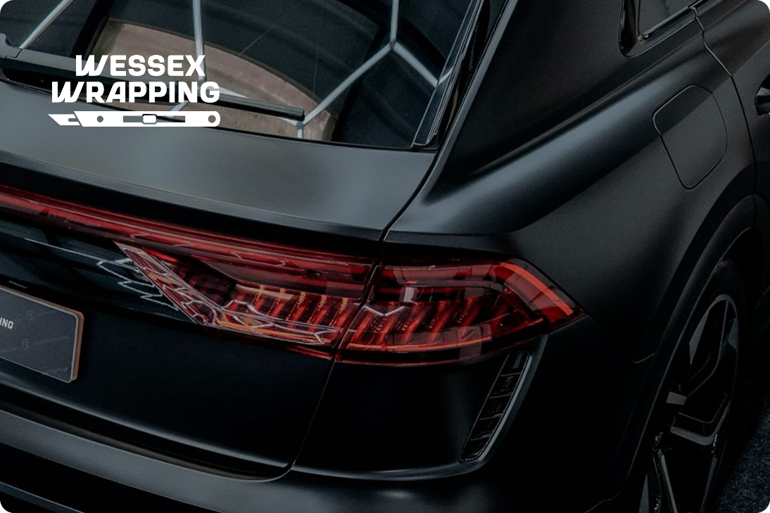 Wessex Wrapping: matte black vinyl wrapped SUV